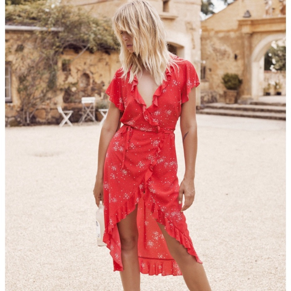 Auguste the Label - Red Celestial Midi Dress